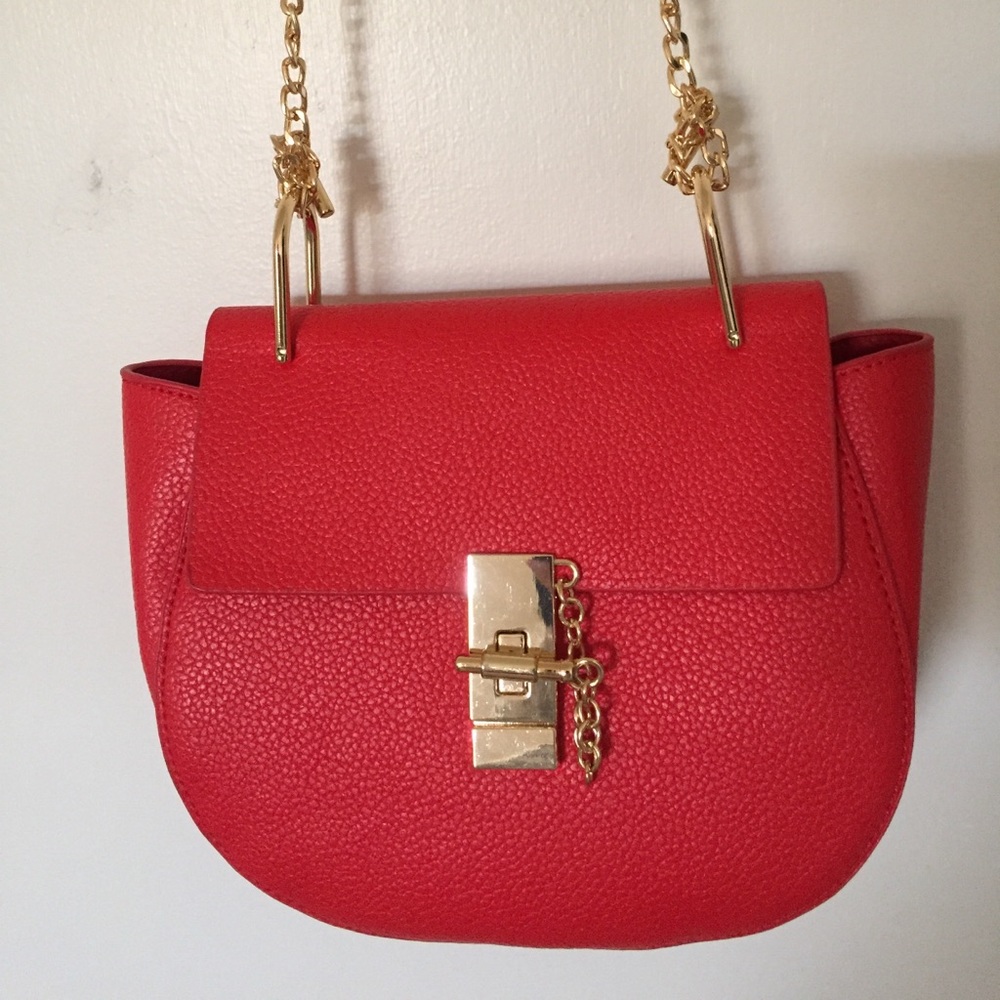 Red crossbody purse